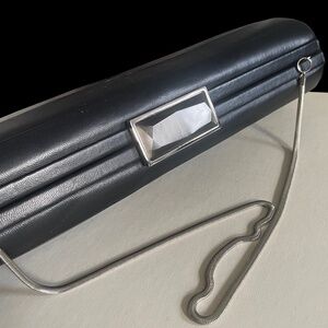 LK Bennett Black Leather Bag with Fine Metal Strap